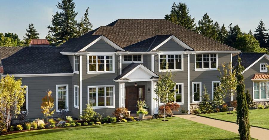 composite siding on a 2-story house
